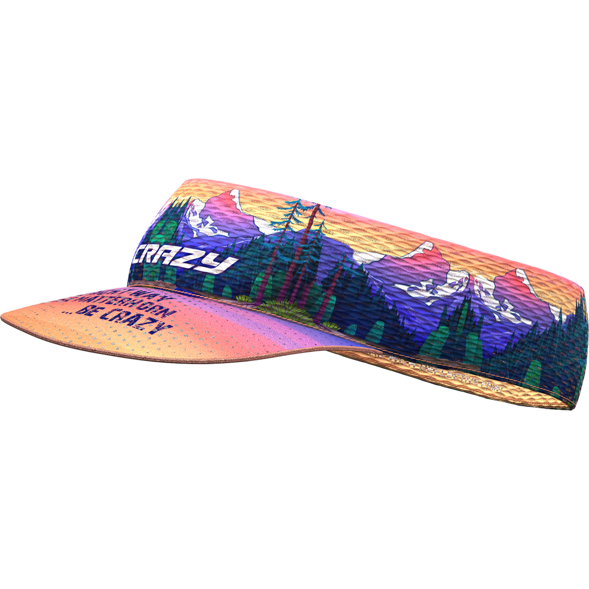 Crazy Pacman Visor Cap (Größe ONE SIZE, weiss)