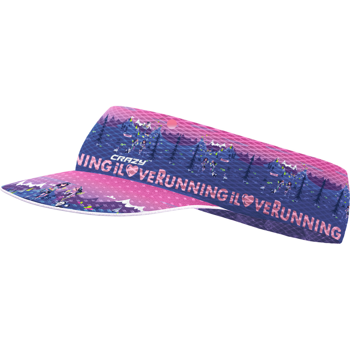 Crazy Pacman Visor Cap (Größe ONE SIZE, lila)
