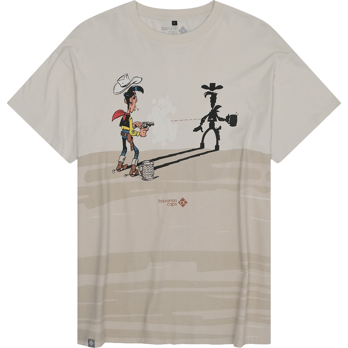 Image of Bavarian Caps Uomo Maglietta Lucky Luke: Schatten