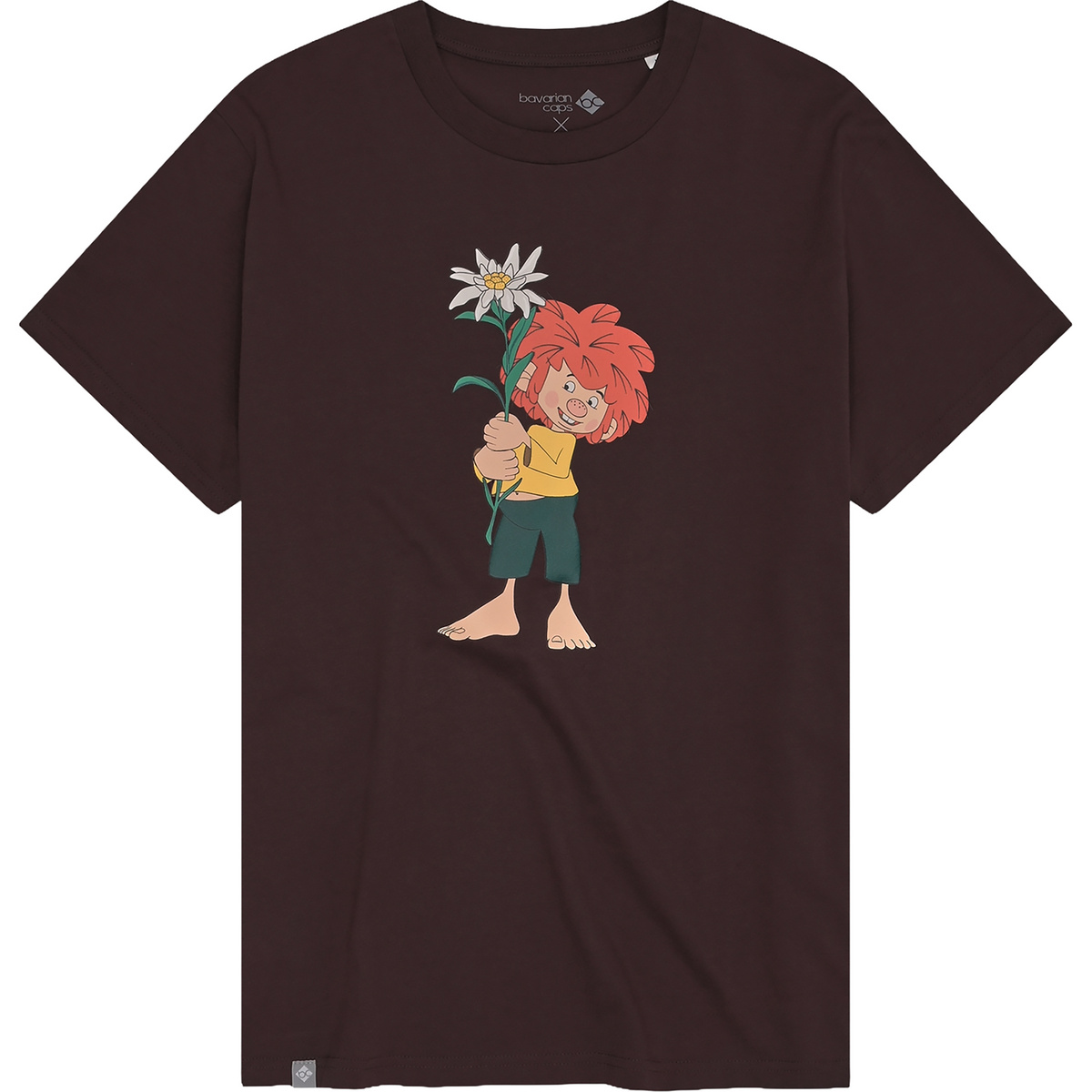 Image of Bavarian Caps Uomo Maglietta Pumuckl Edelweiß