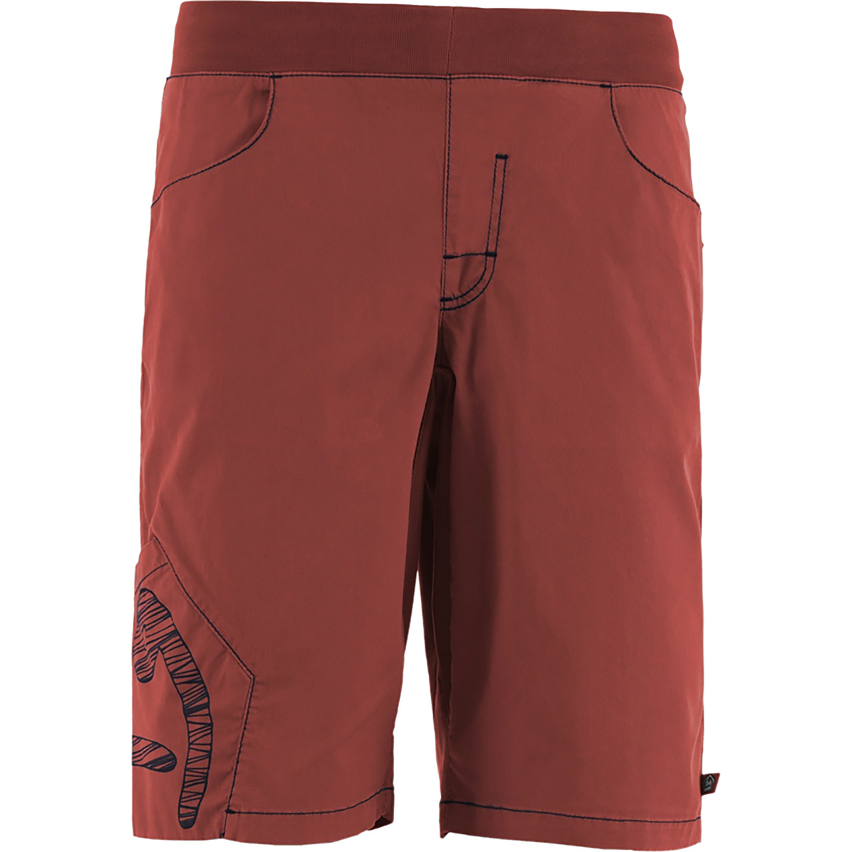 E9 Herren Pentago Peace Shorts (Größe XL, rot)