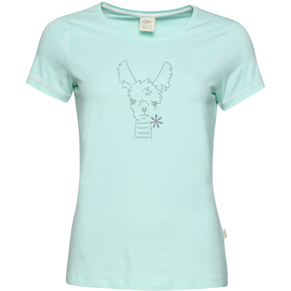 Chillaz Damen Gandia Happy Alpaca T-Shirt (Größe M, tuerkis)