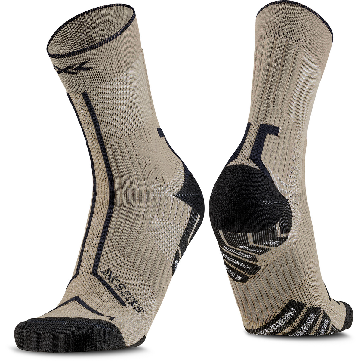 X-Bionic X-Socks Trailrun Terraskin Expert Crew Socken (Größe 35 , beige)