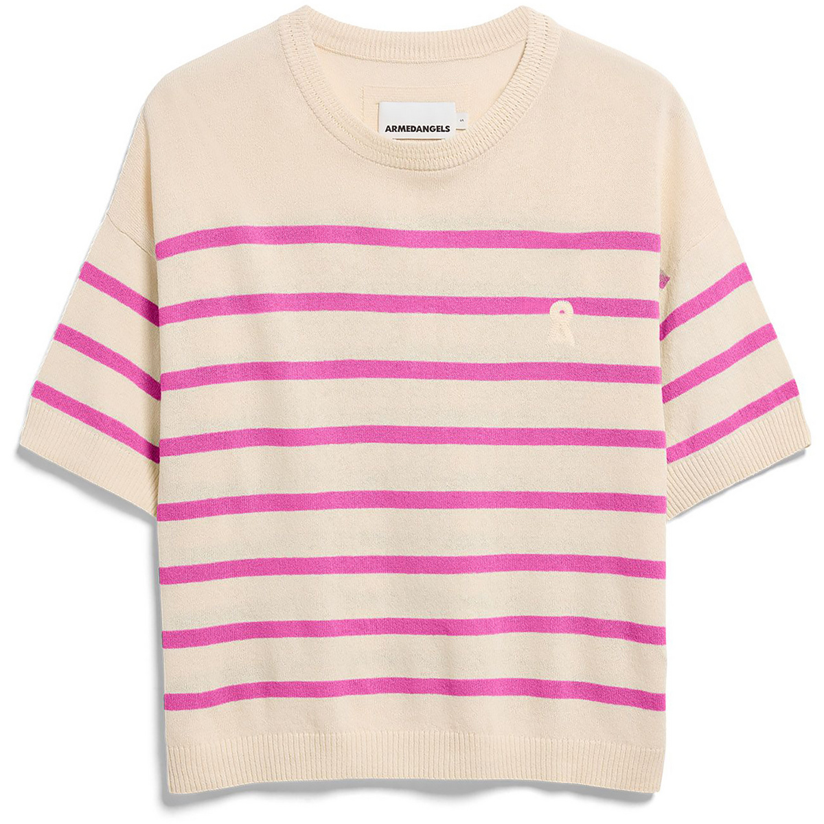 Image of Armedangels Donna Maglietta Stripe Linen Blend