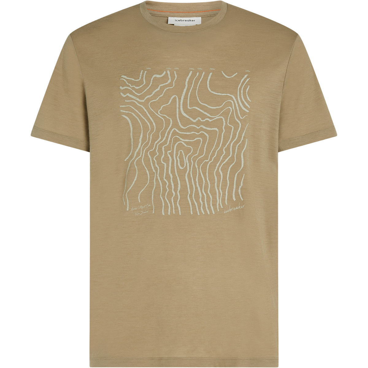 Icebreaker Herren Merino 150 Tech Lite Great Heights T-Shirt (Größe L, beige)