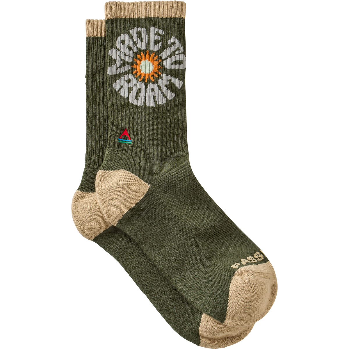 Image of Passenger Made to Roam Graphic Crew Socken