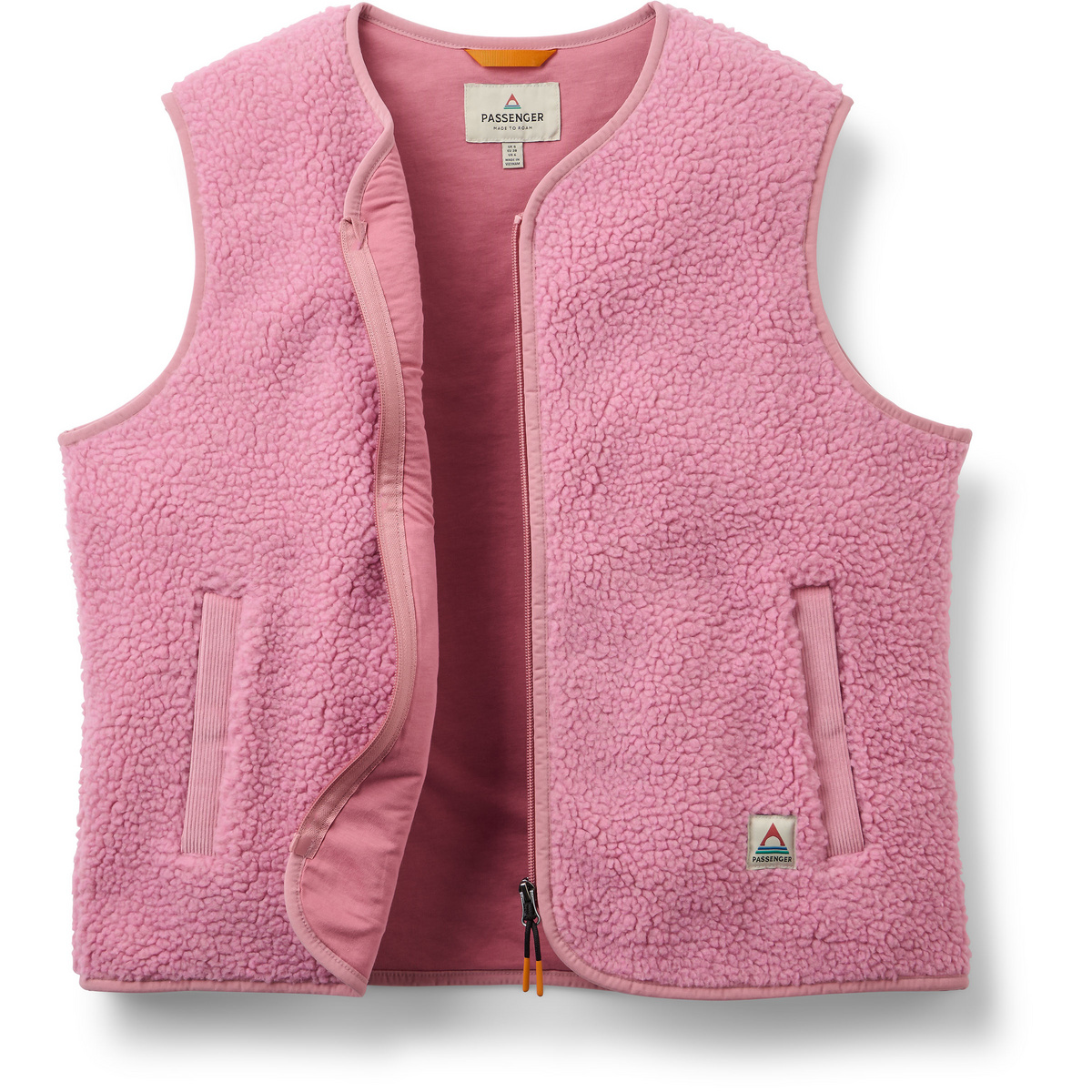 Image of Passenger Donna Gilet Tawny Collarless Deep-Pile Sherpa
