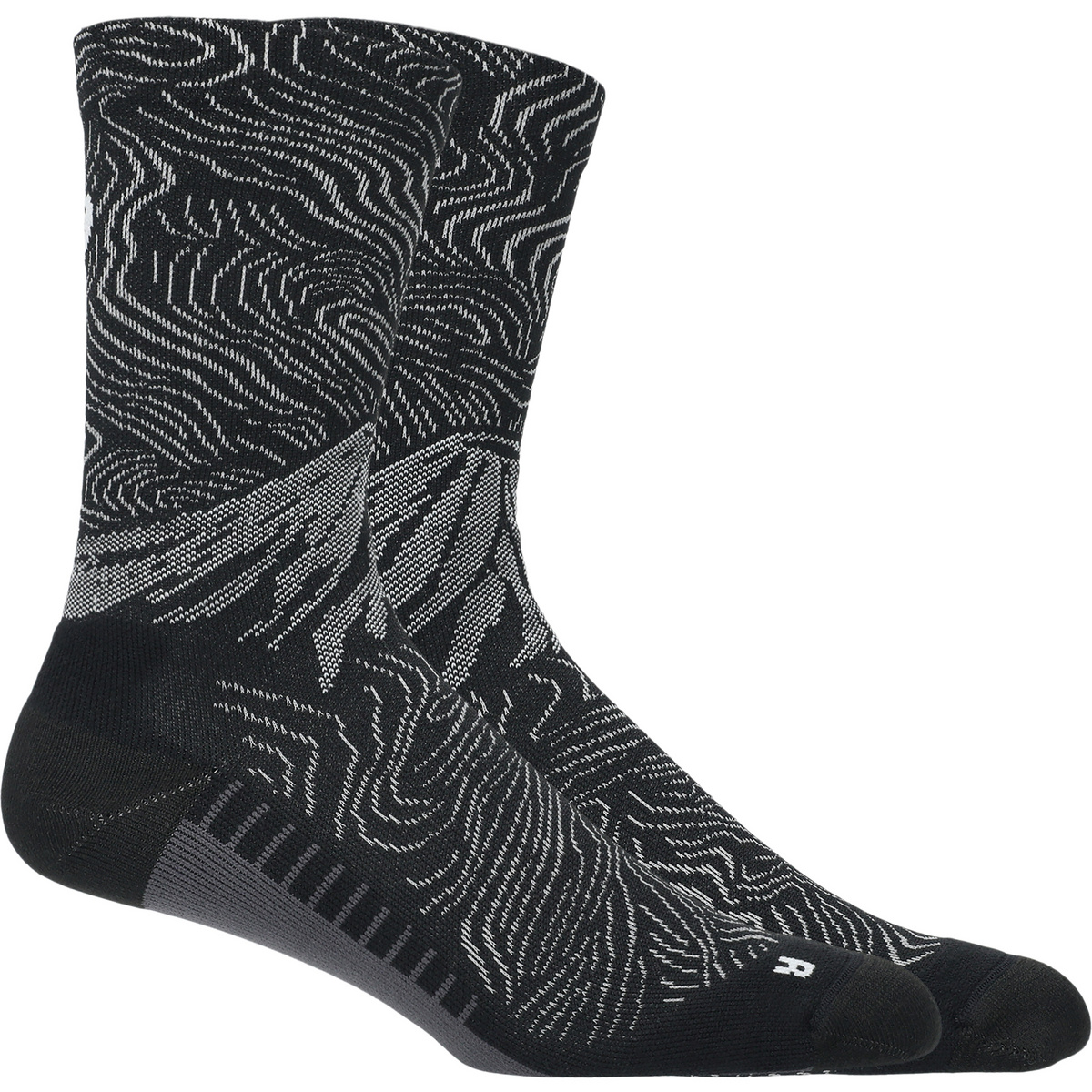 Asics Fujitrail Graphic Crew Socken (Größe 35 , grau)