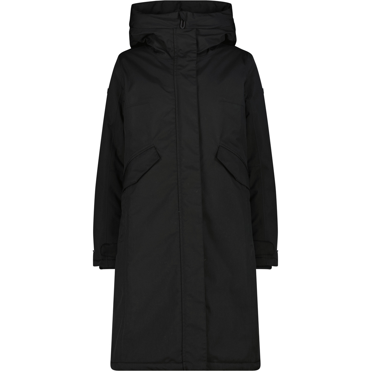 CMP Damen Hoodie Mantel (Größe XS, schwarz)