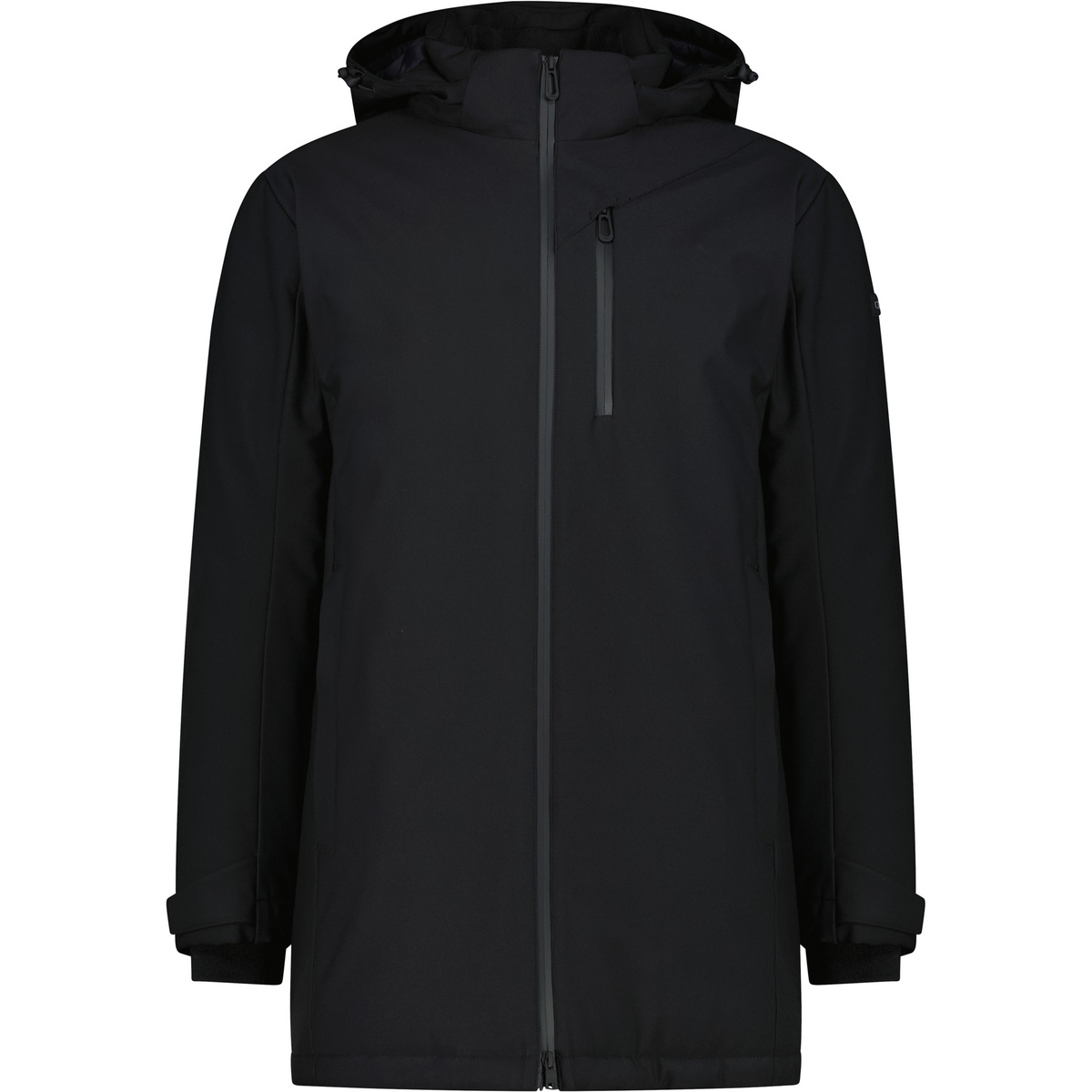 CMP Herren Zip Hoodie Parka (Größe XL, schwarz)