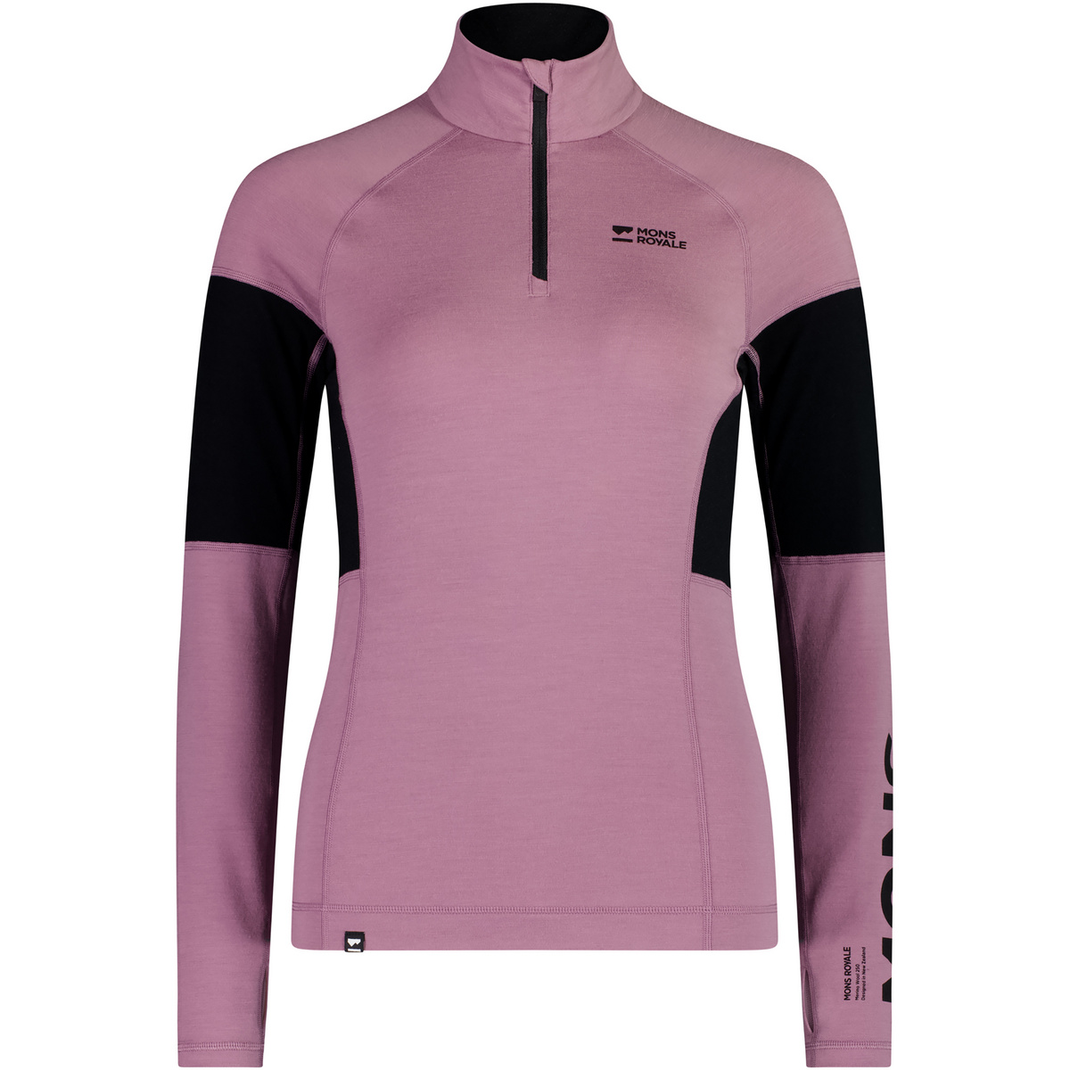 Image of Mons Royale Damen Olympus Merino 1/4 Zip Longsleeve