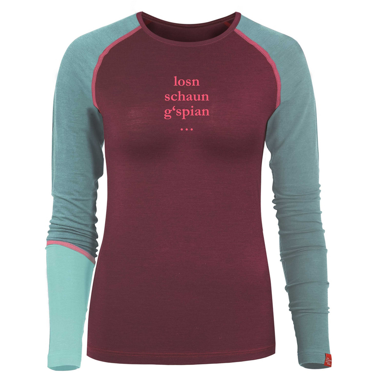 Image of Ein schöner Fleck Erde Damen Losn, Schau'n, Gspiar'n Longsleeve