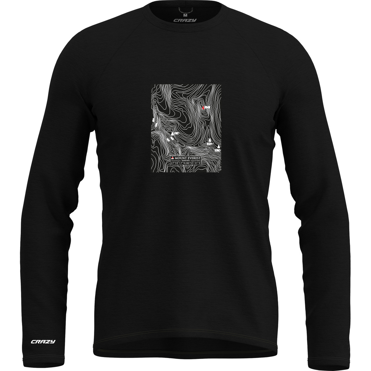 Image of Crazy Herren Merino Logo Longsleeve