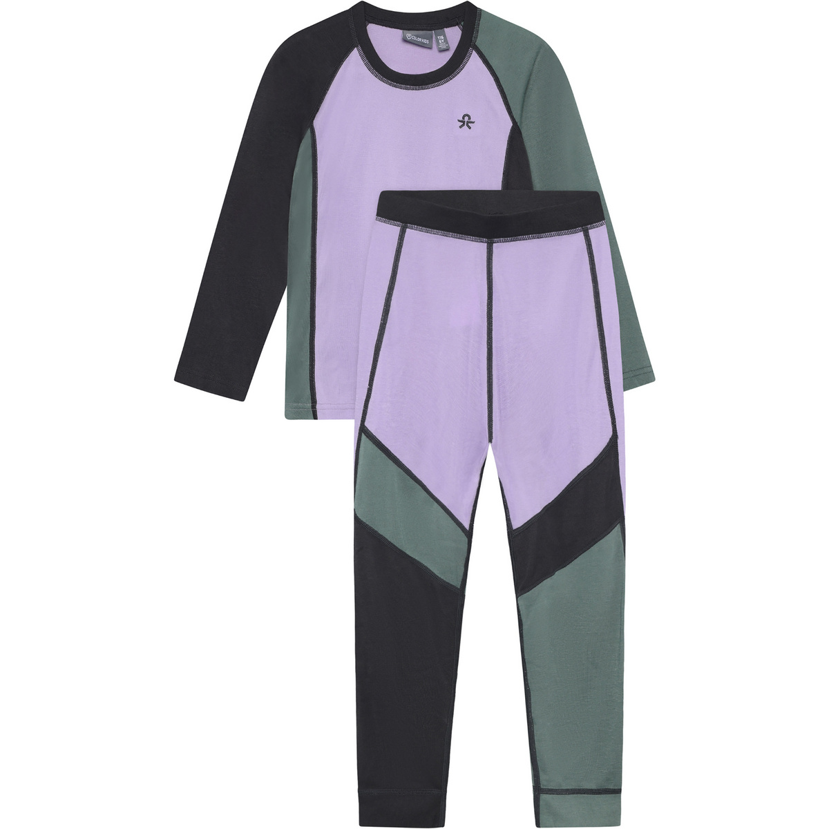 Image of Color Kids Kinder Ski Colorblock Unterwäsche Set
