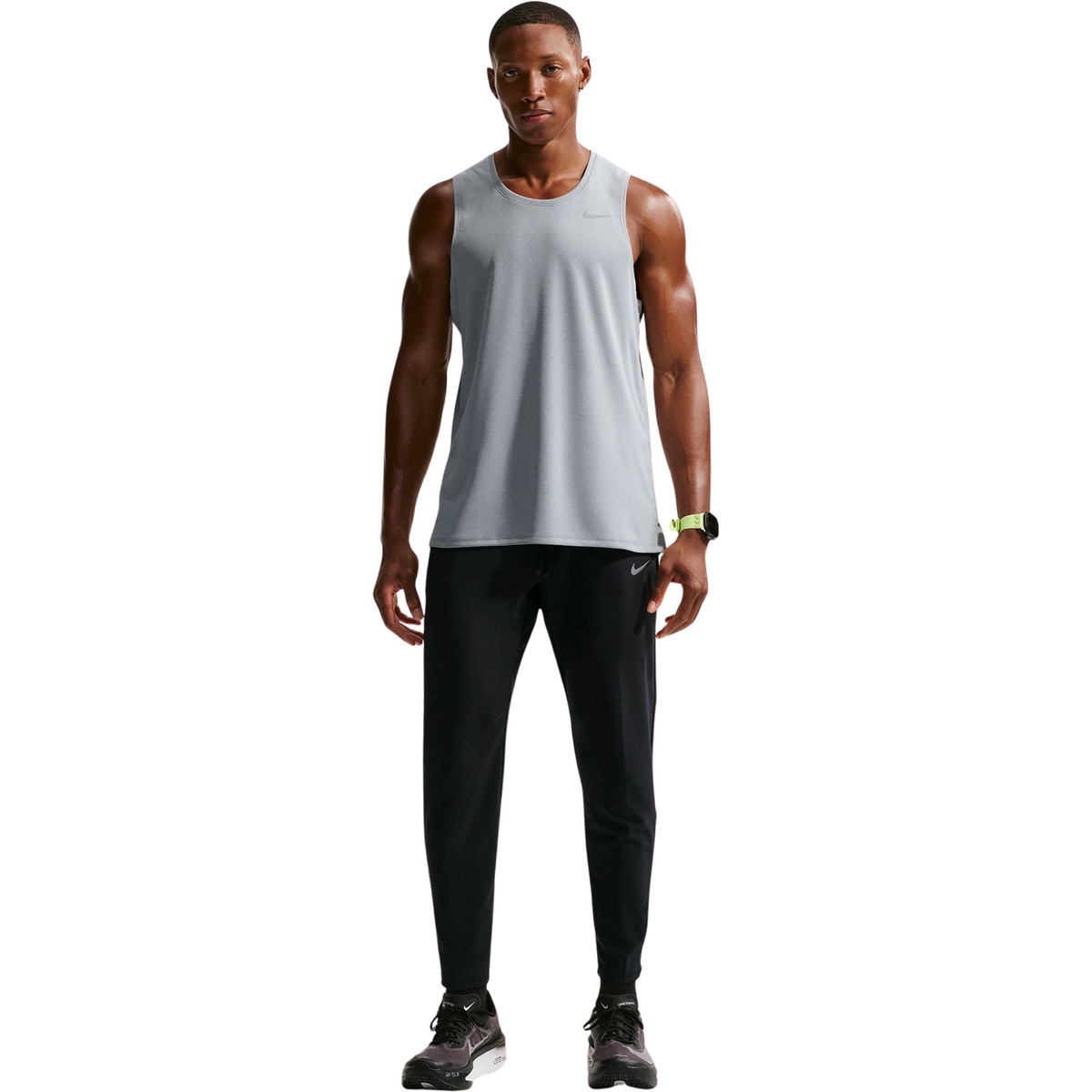 Nike Herren Df Stride Woven Hose (Größe L, black-reflective silv)