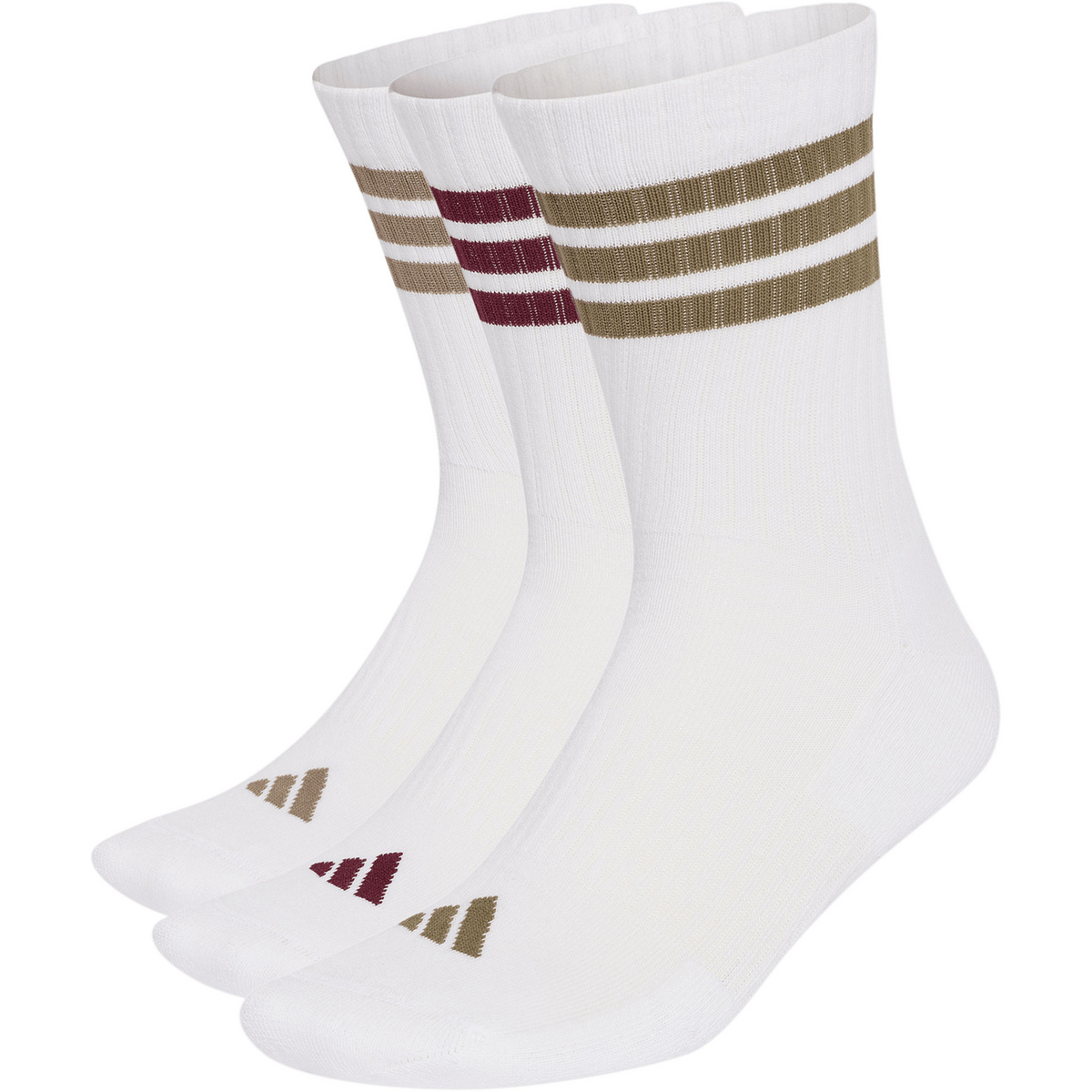 adidas 3 Stripes Crew Socken (Größe 37 , white)