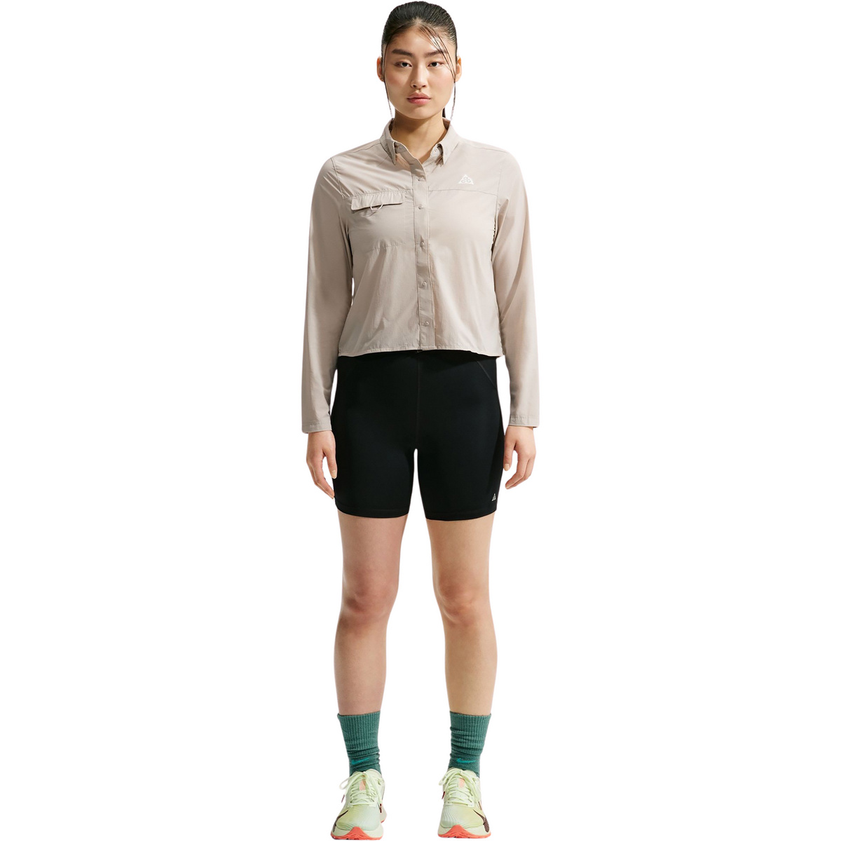 Nike ACG Damen Aireez Btn Bluse (Größe M, cream ii-summit white)
