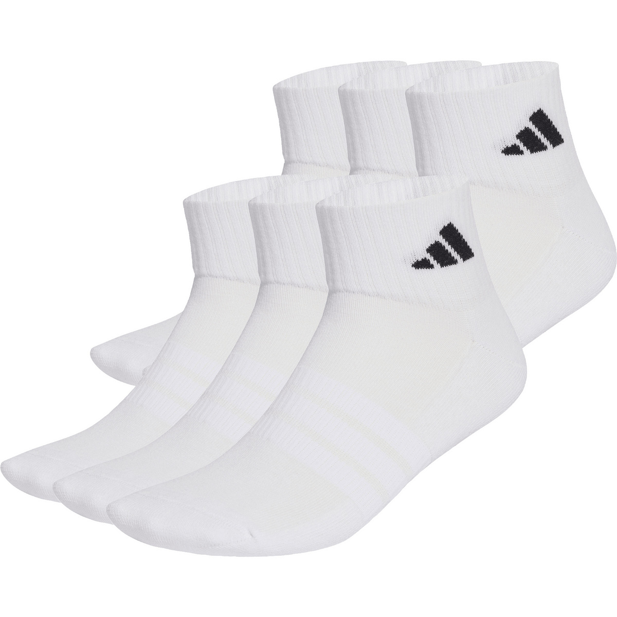 adidas Cushioned Essentials Ankle 6er Pack Socken (Größe 37 , white-white-blac