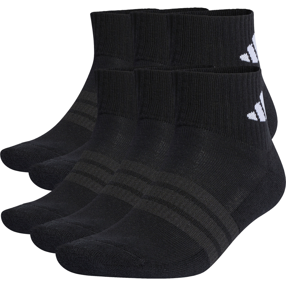 adidas Cushioned Essentials Ankle 6er Pack Socken (Größe 37 , black-black-whit