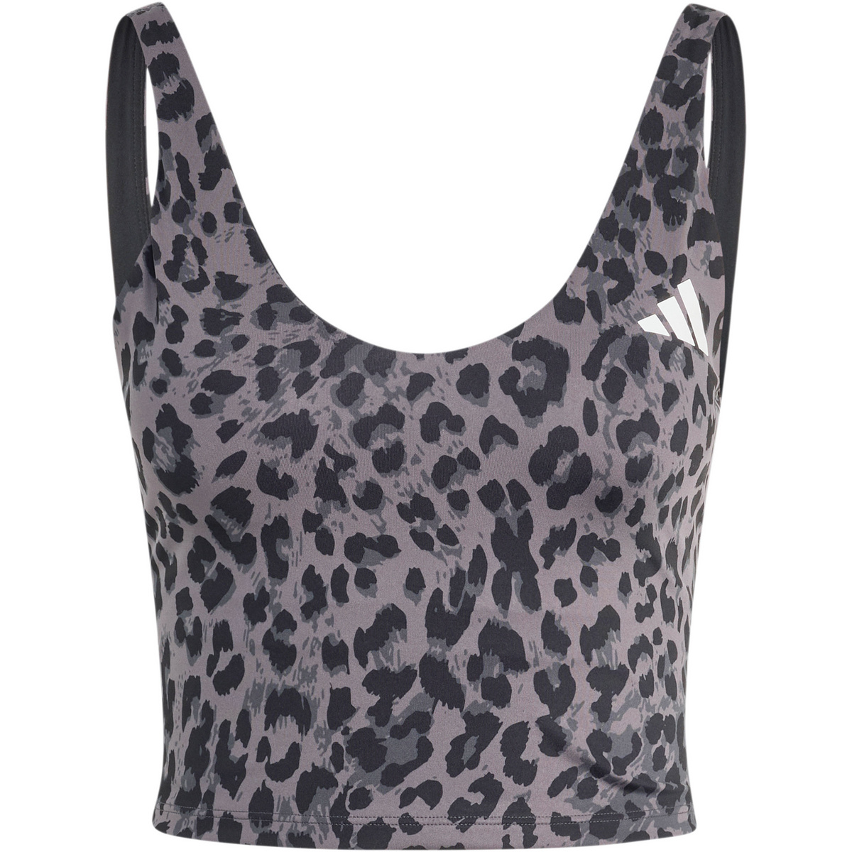 Image of adidas Damen Workout Essentials Leopard Print Top