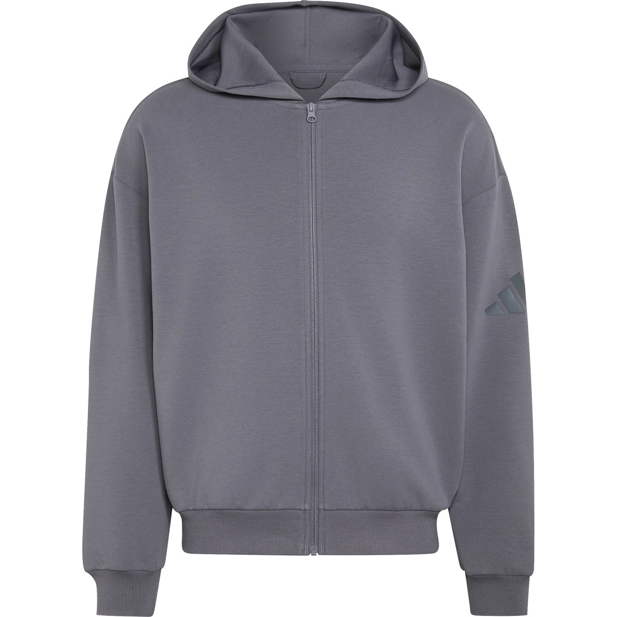 adidas Herren Soft Lux Zip Jacke (Größe L, grau)