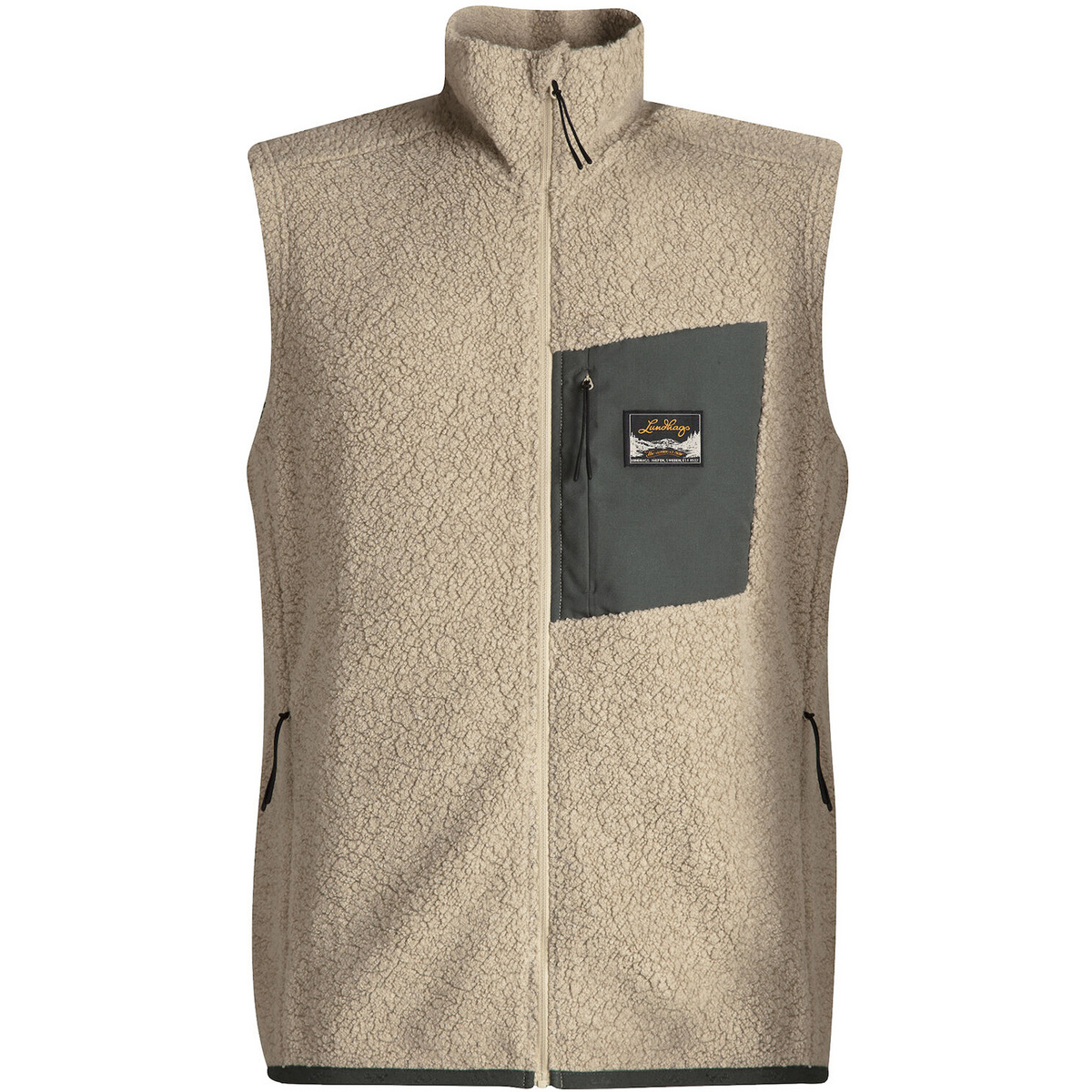 Lundhags Flok Wool MS Pile Weste, Zwischenschicht, beige