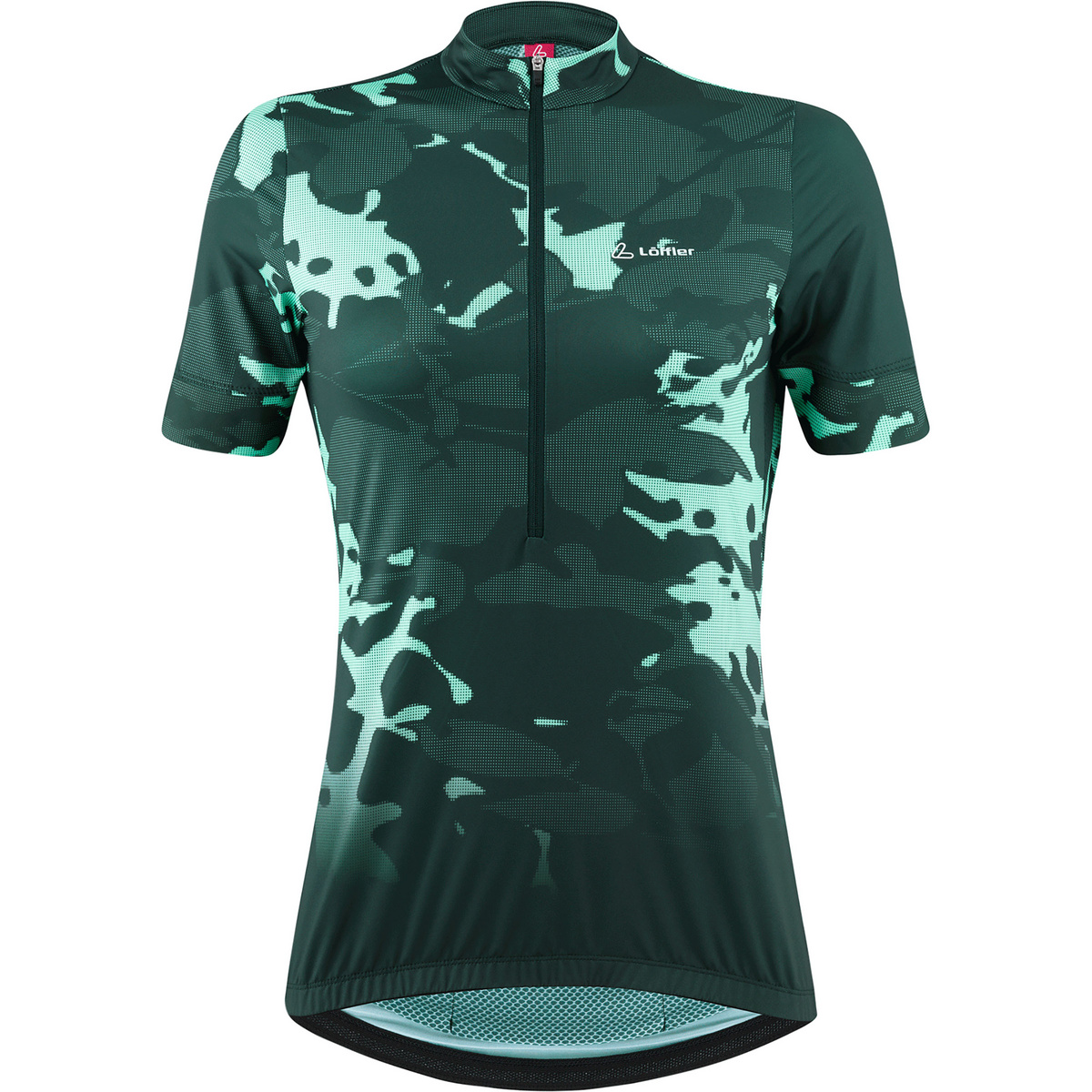 Löffler Damen Mysteria Mid Half Zip Trikot (Größe M, gruen)