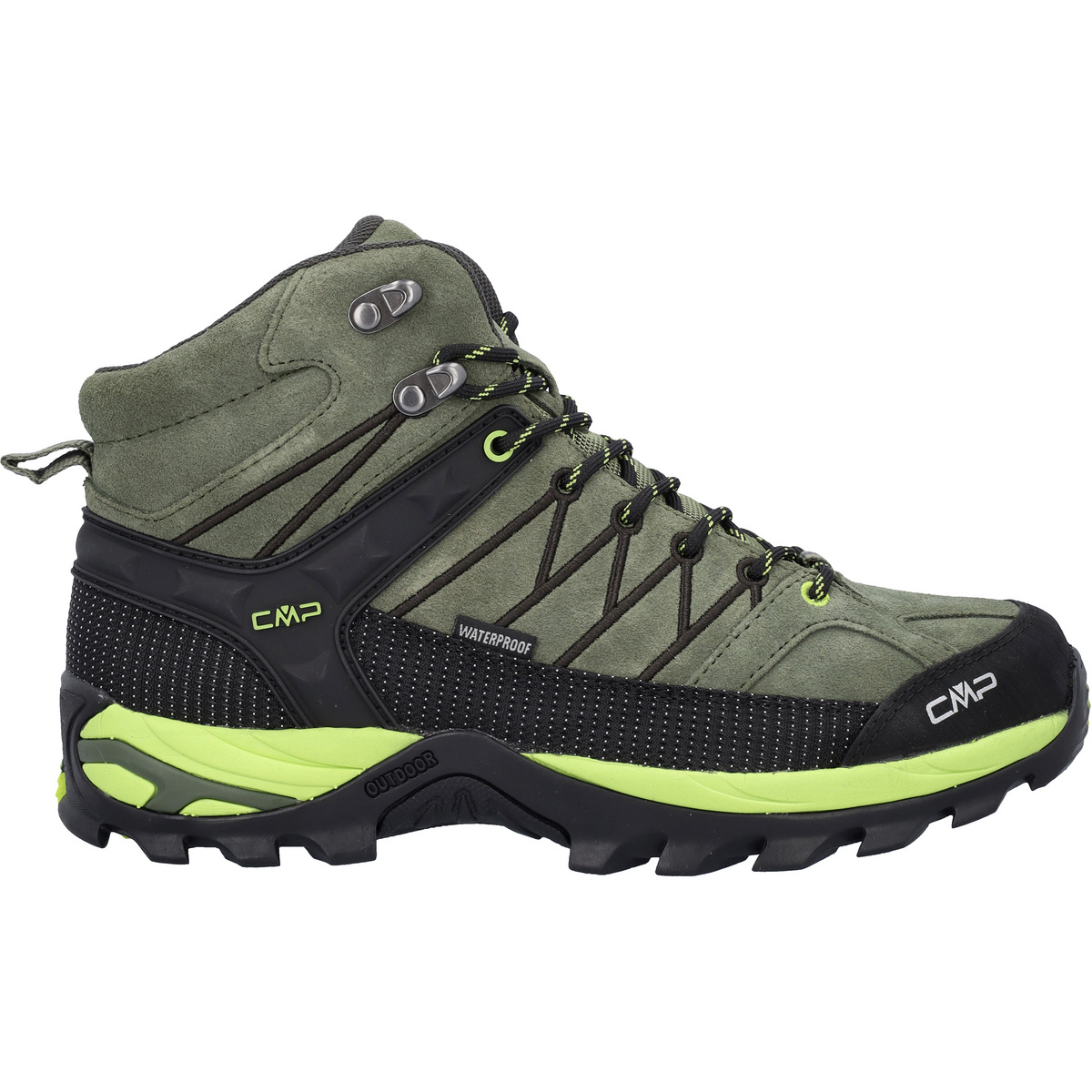 CMP Uomo Scarponcini Rigel MID WP (Taglia 47, Verde)