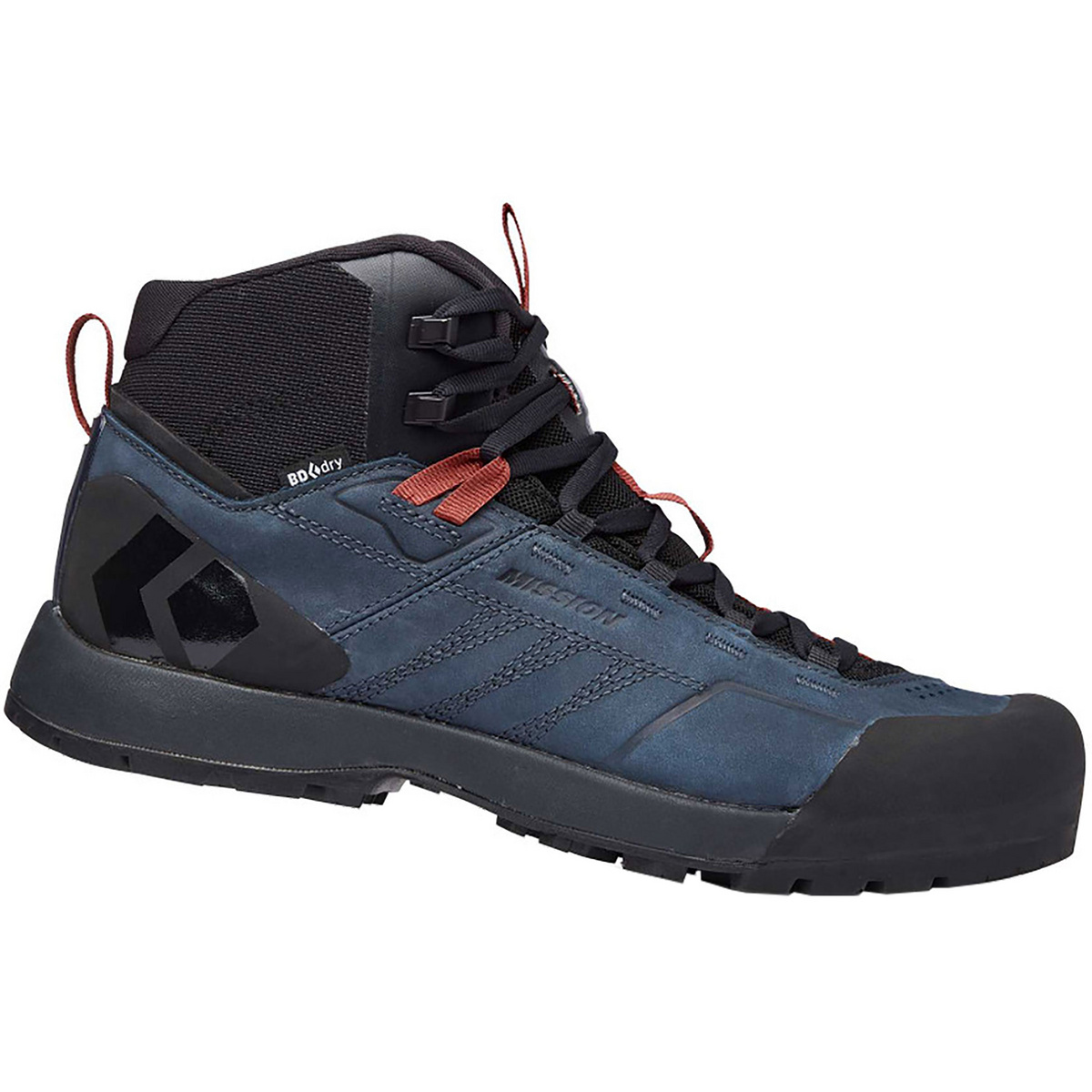 Black Diamond Uomo Scarpe Mission Leather Mid WP (Taglia 42, Blu)