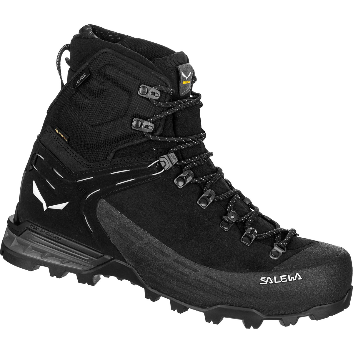 Salewa Uomo Scarponi Ortles Ascent Mid GTX (Taglia 42, Nero)
