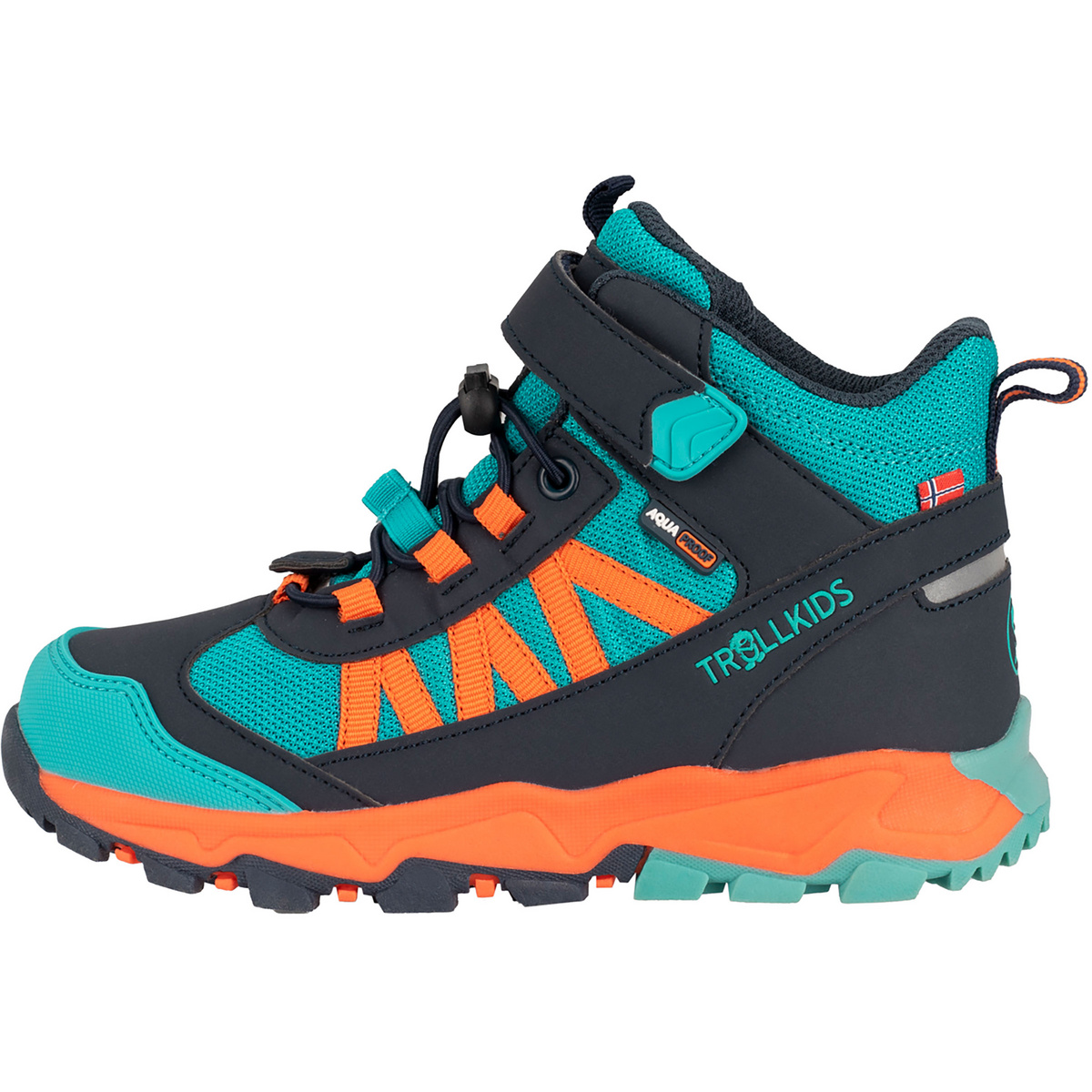 Trollkids Kinder Tronfjell Hiker Mid Schuhe (Größe 38, tuerkis)