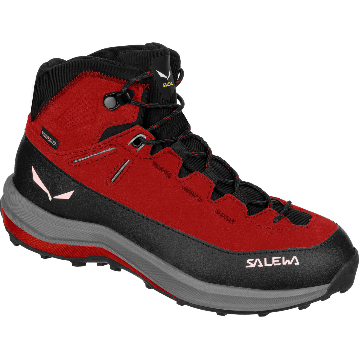 Salewa Kinder Mtn Trainer 2 Mid PTX Schuhe (Größe 34, rot)