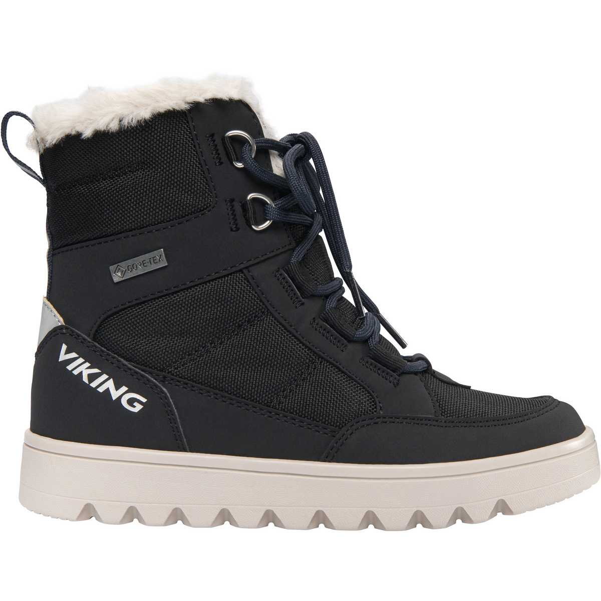 Viking Bambino Scarpe Fleek Warm GTX Zip (Taglia 38, Nero)