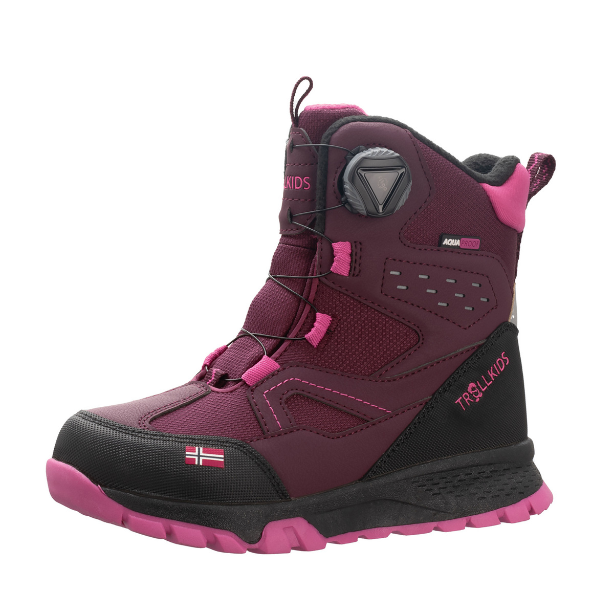 Trollkids Bambino Scarpe Kirkenes Winter (Taglia 33, Rosso)
