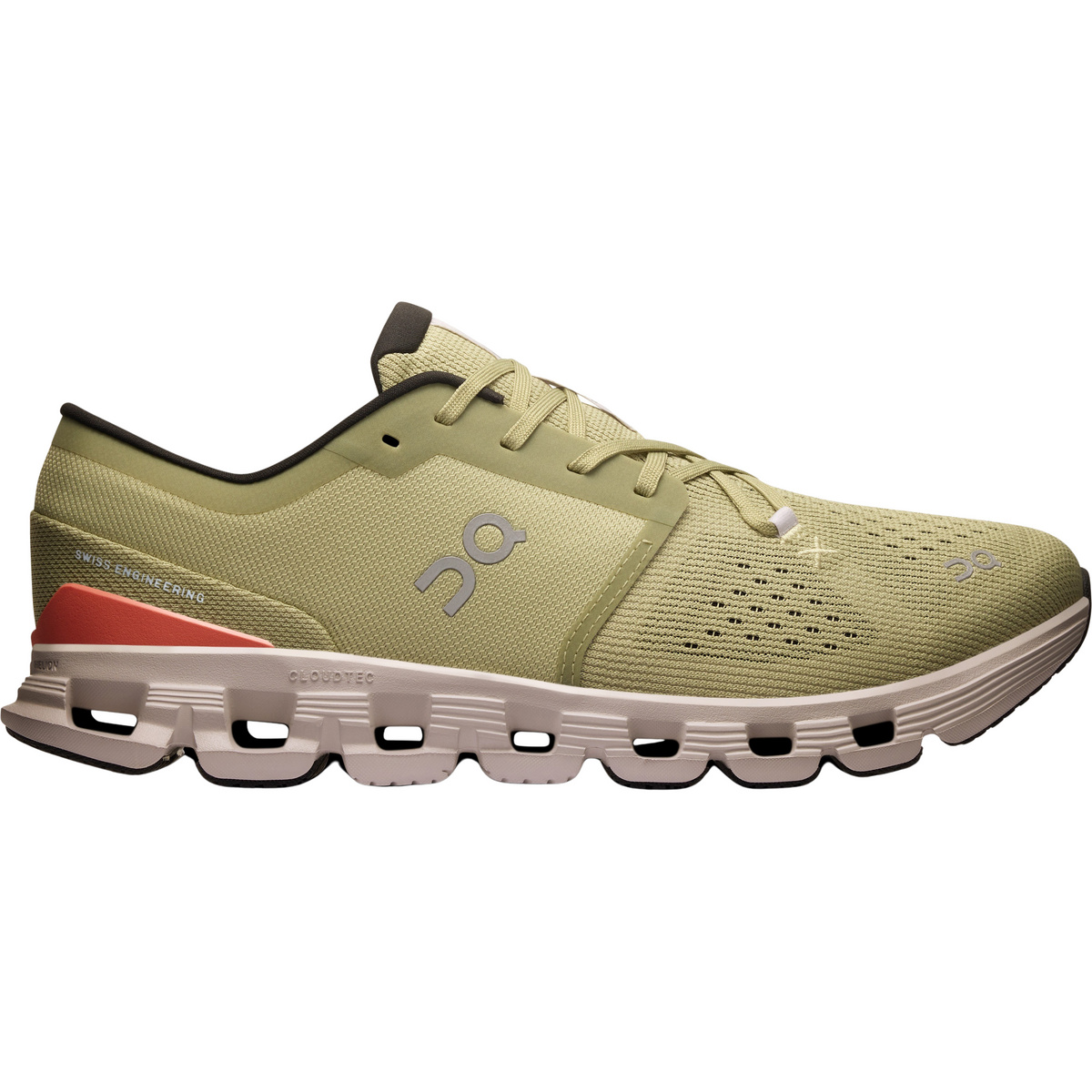 On Herren Cloud X 4 Schuhe (Größe 42.5, oliv)