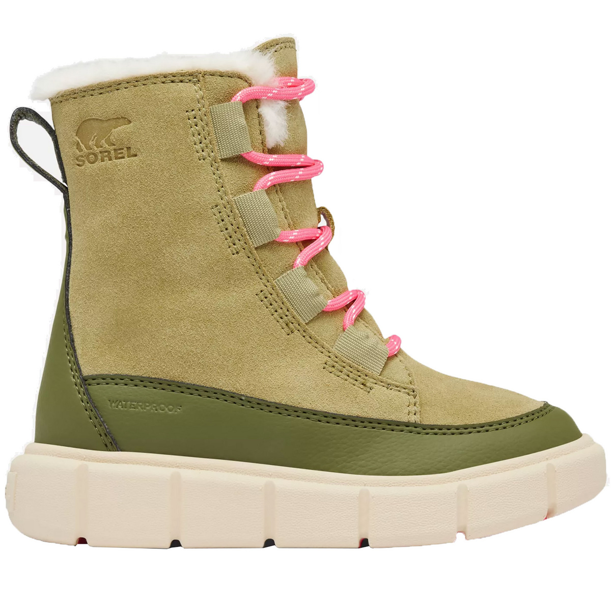 Sorel Kinder Explorer III Lace WP Schuhe (Größe 34, gruen)