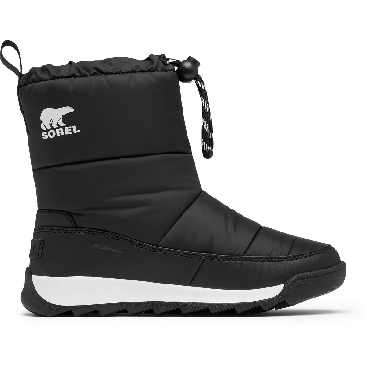 Sorel Bambino Scarpe Whitney II Plus Puffy WP (Taglia 29, Nero)