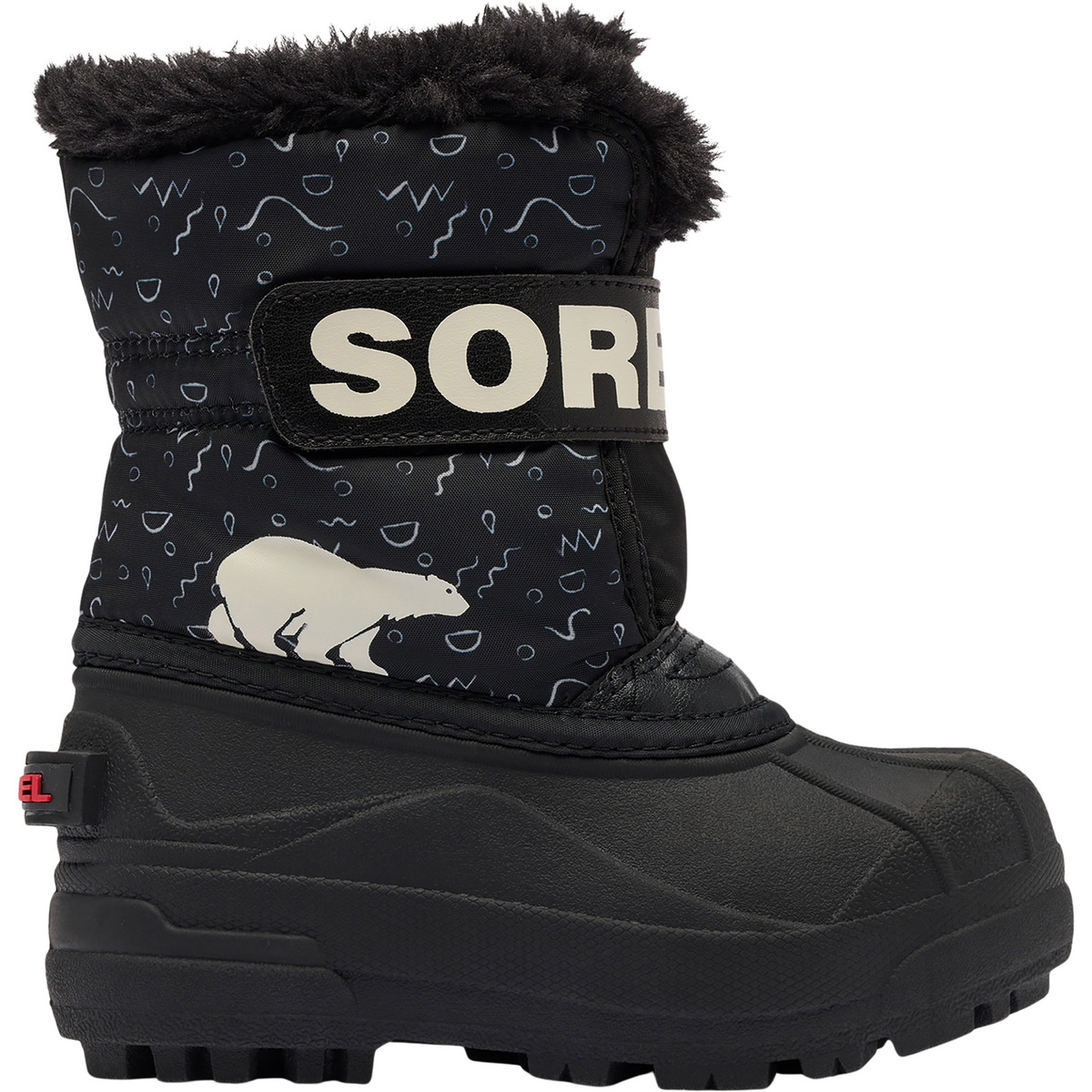 Sorel Kinder Snow Commander Schuhe (Größe 25, schwarz)