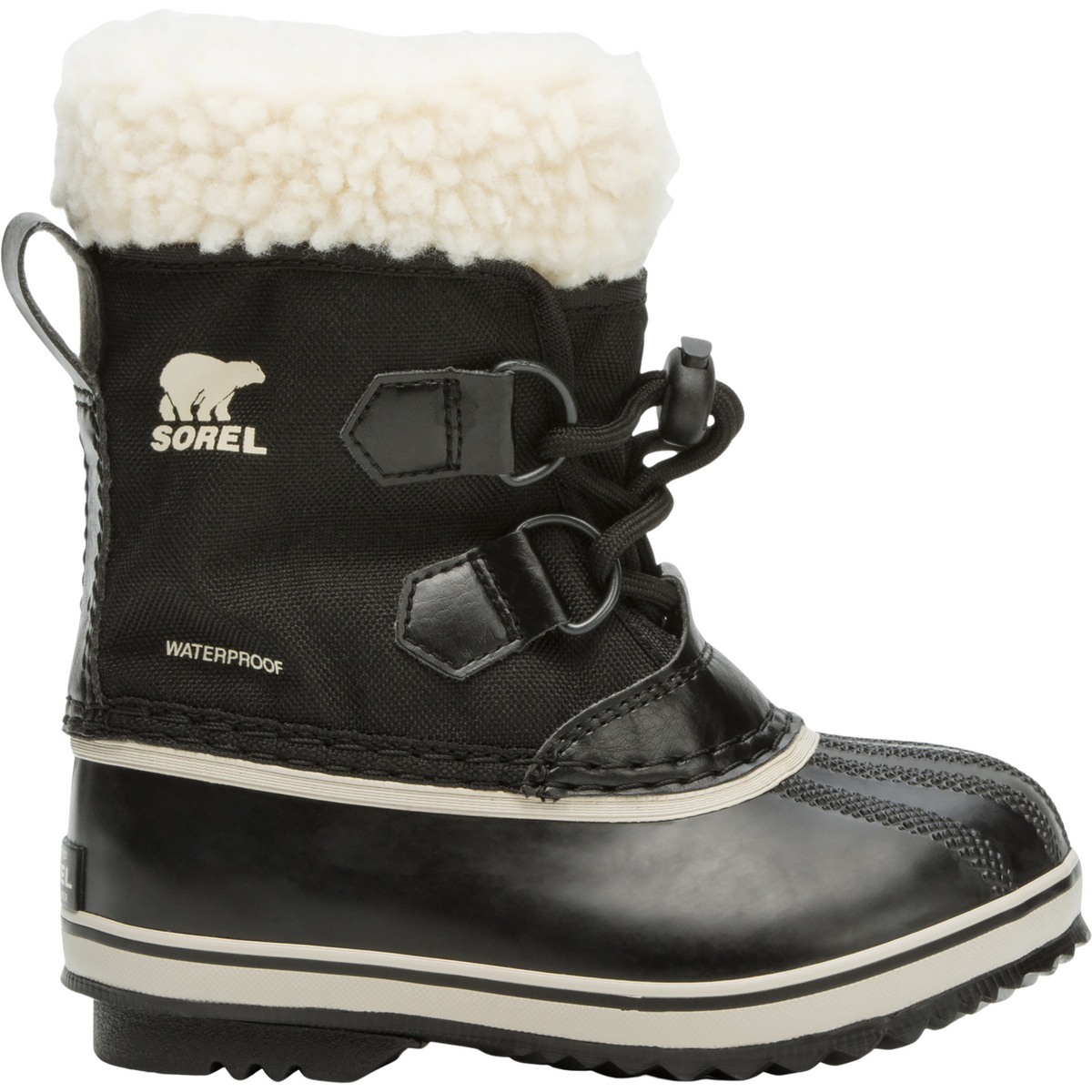 Sorel Bambino Scarpe Pac Nylon WP (Taglia 34, Nero)