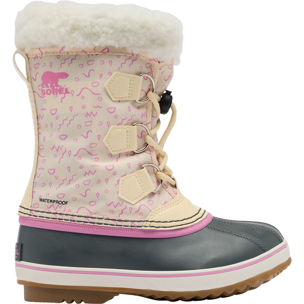 Sorel Kinder Pac Nylon WP Schuhe (Größe 28, beige)