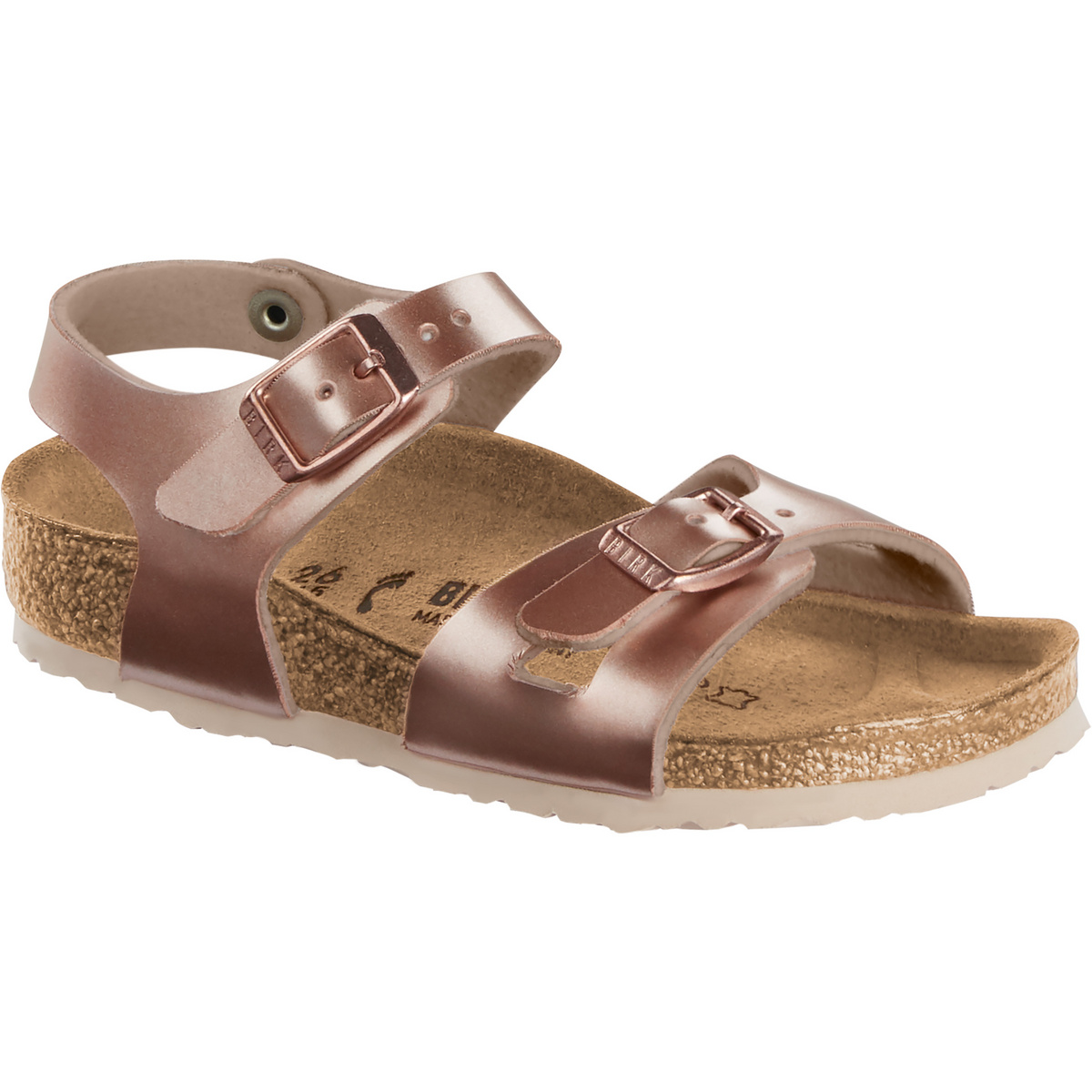 Birkenstock Enfants Sandale Rio Birko Flor (taille 24, Brun)