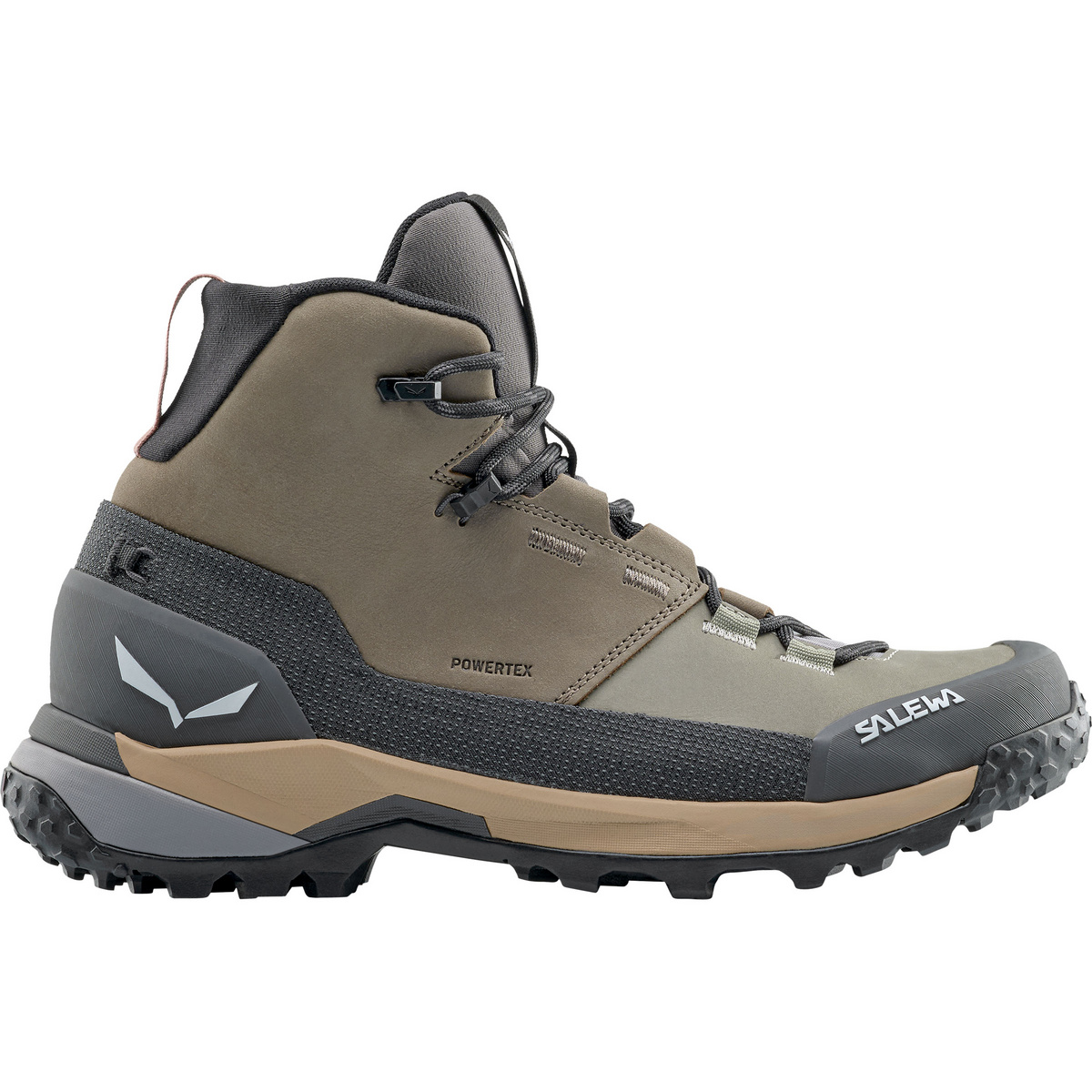 Salewa Damen Puez Leather Mid PTX Schuhe (Größe 40, oliv)