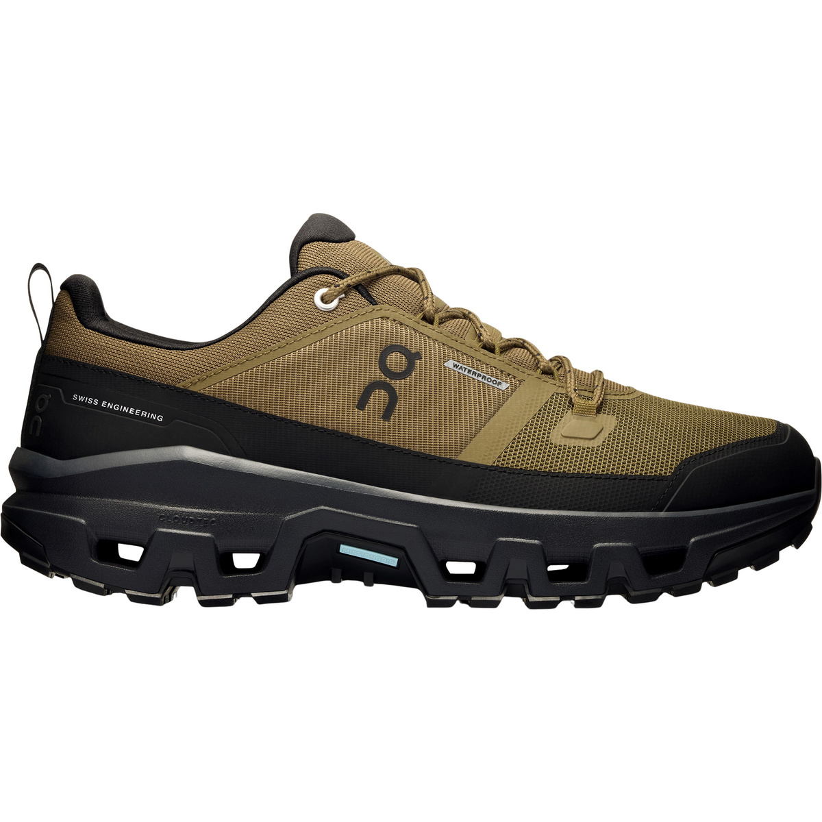 On Herren Cloudrock Low WP Schuhe (Größe 44.5, braun)