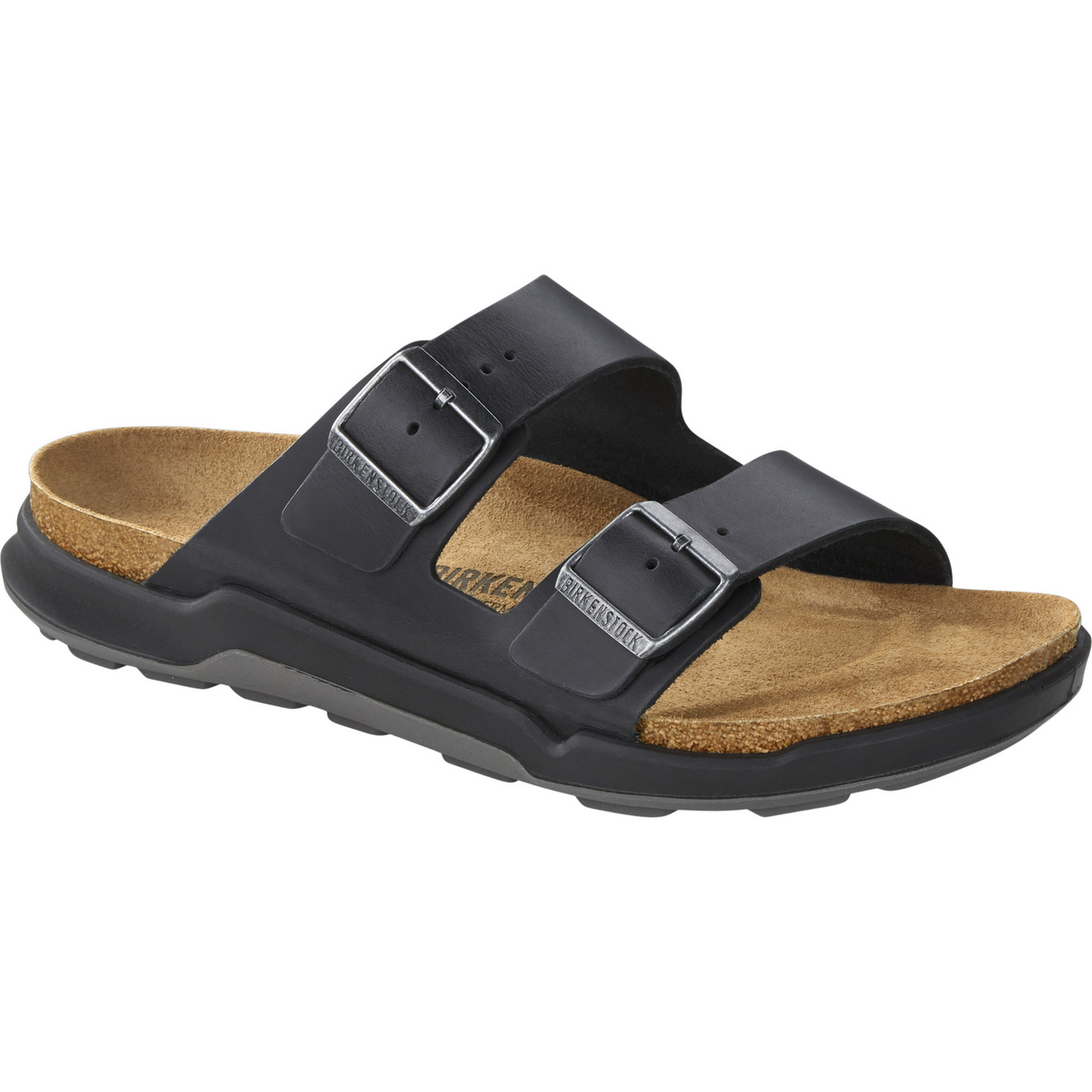 Birkenstock Herren Arizona Crosstown Waxy Sandale (Größe 44, schwarz)