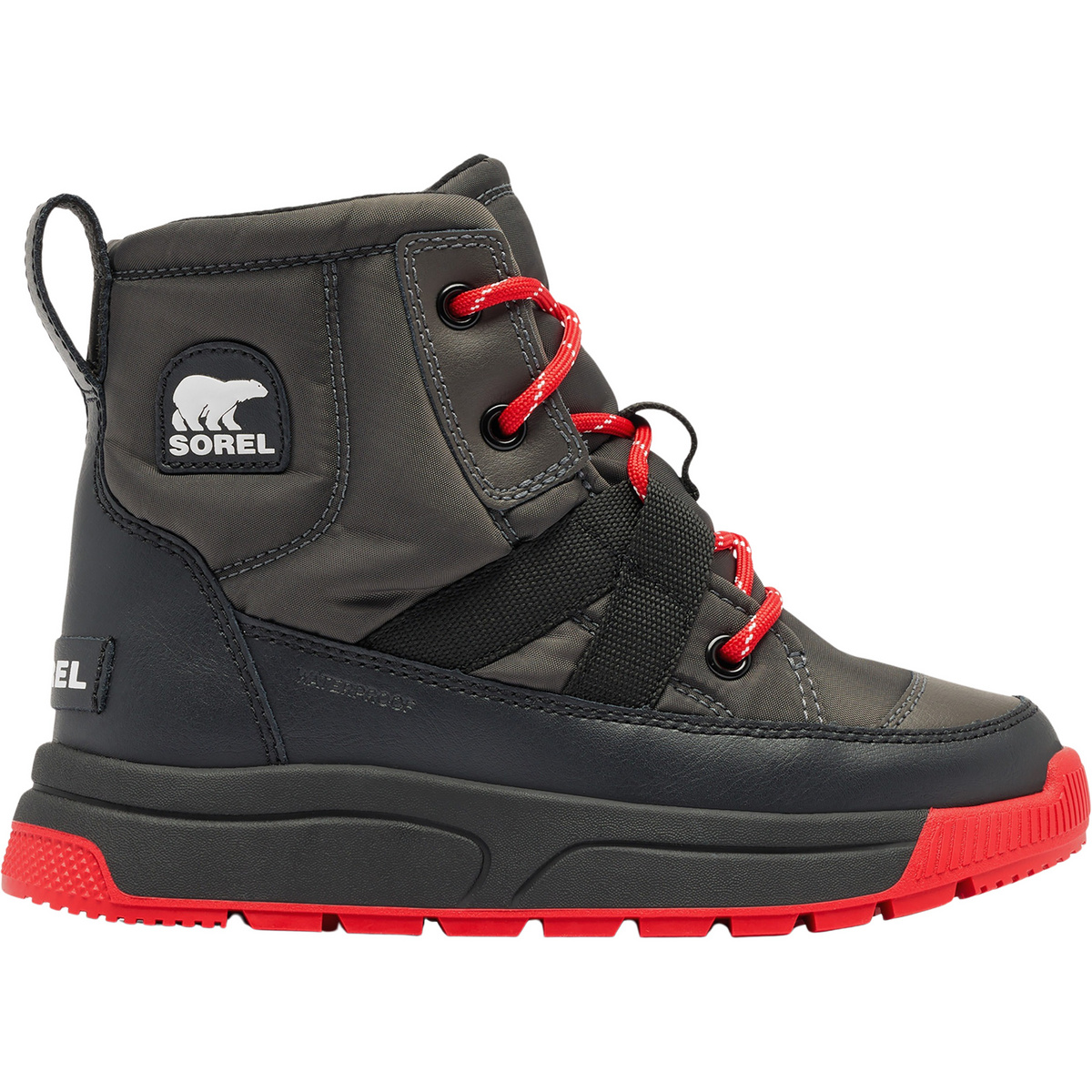 Sorel Kinder Whitney III Mid WP Schuhe (Größe 36, schwarz)