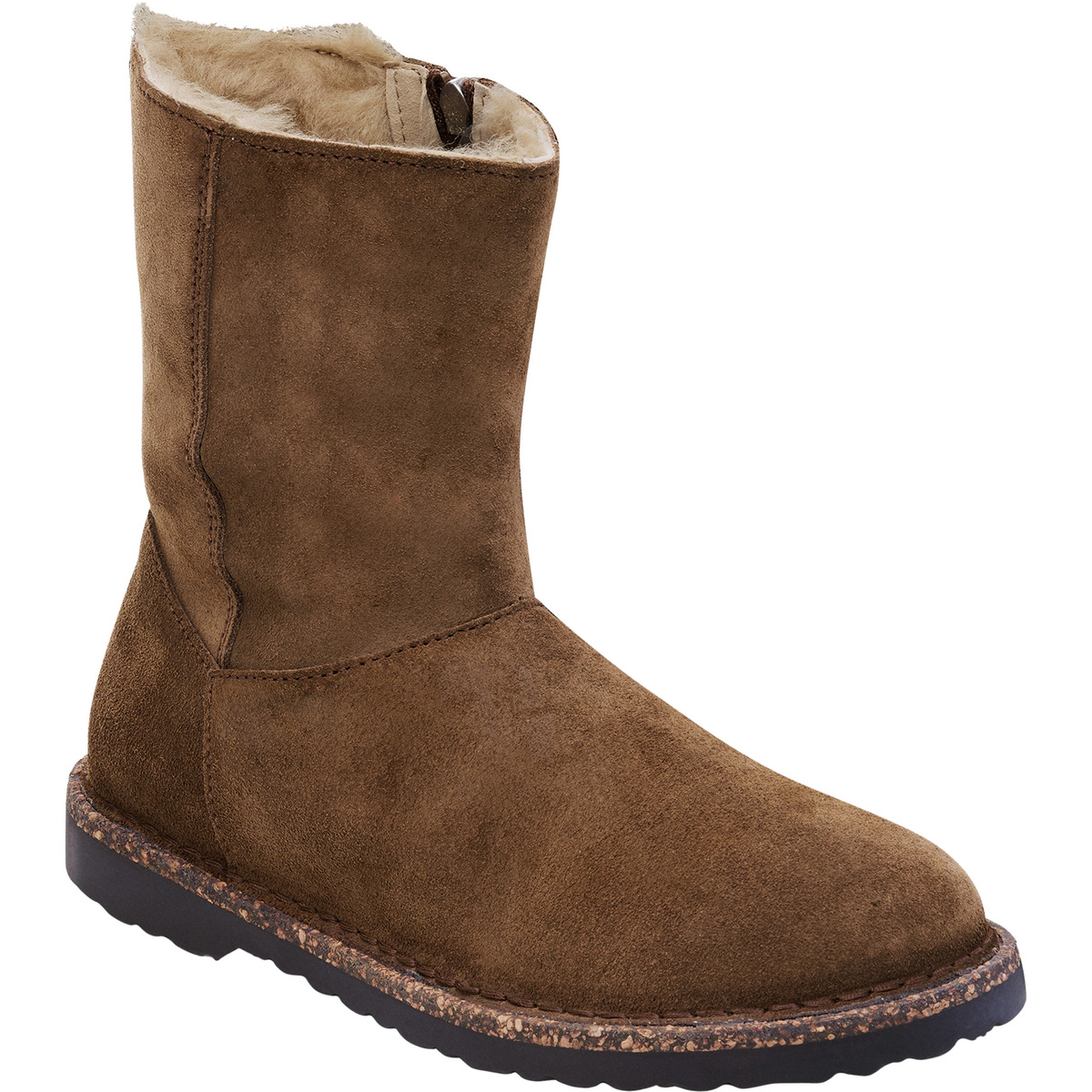 Image of Birkenstock Damen Uppsala Zip Shearling Suede Narrow Schuhe
