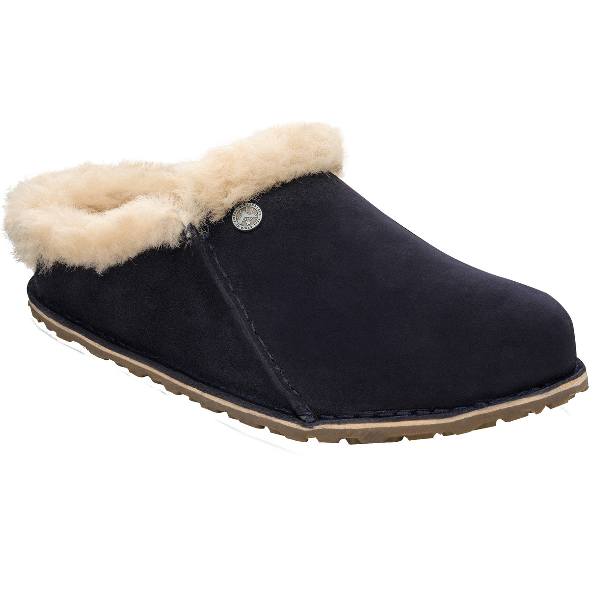 Birkenstock Homme Chaussons Zermatt Suede Leather (taille 42, Bleu)