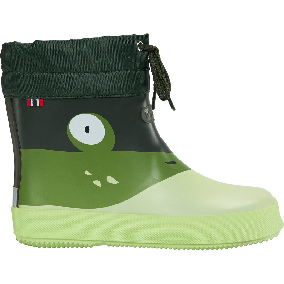 Viking Kinder Alv Barefoot Paw Print Gummistiefel (Größe 23, gruen)