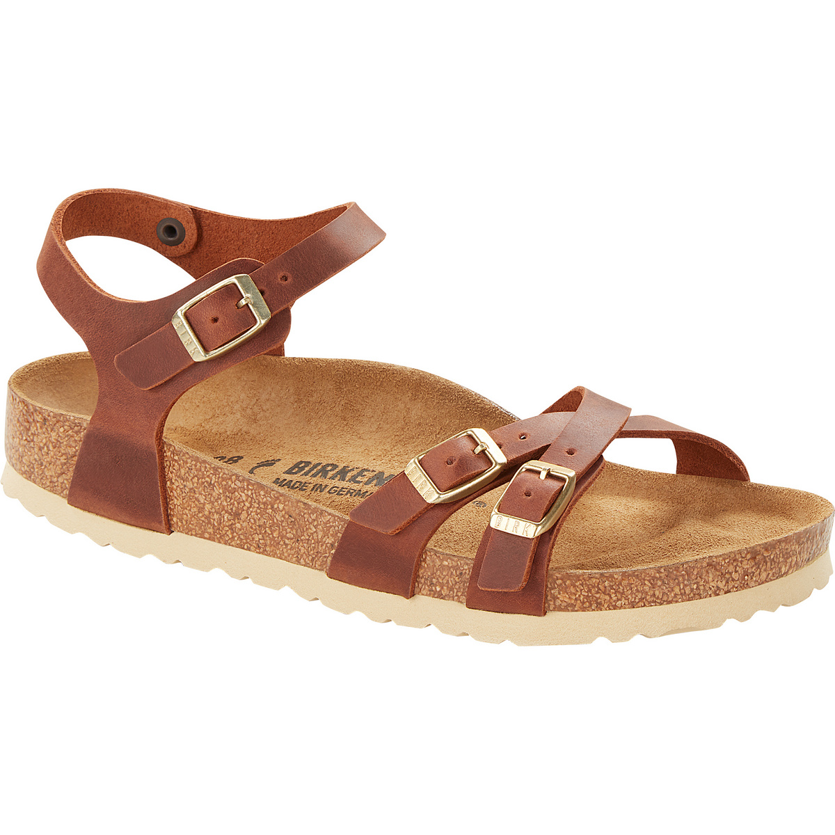 Birkenstock Damen Kumba Oiled Leather Sandale (Größe 37, braun)