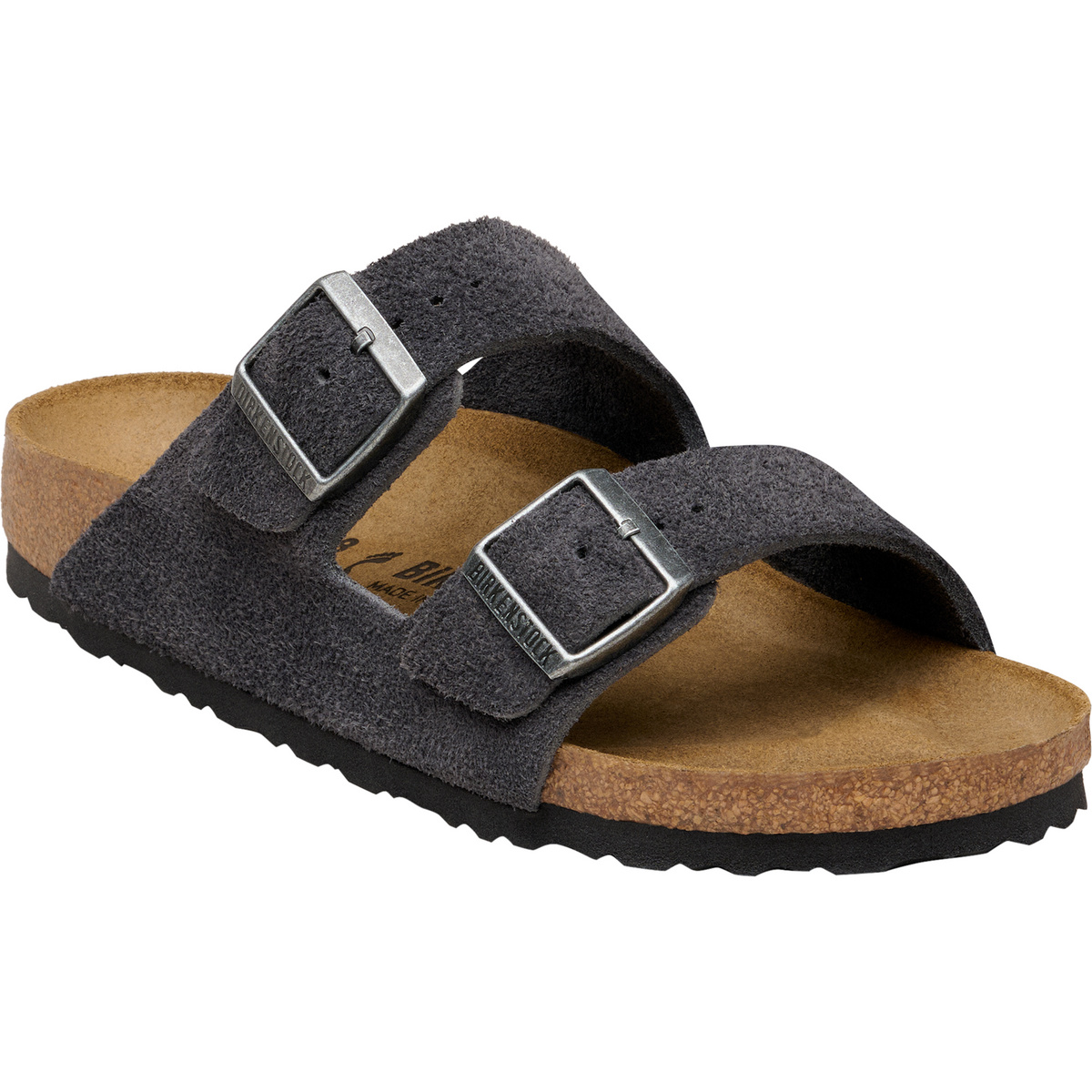 Image of Birkenstock Herren Arizona Suede Leather Regular Sandale